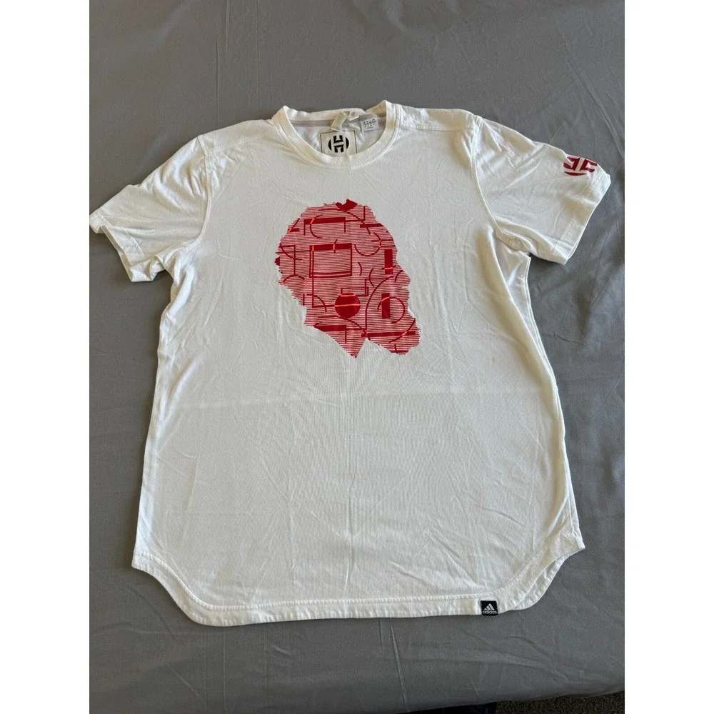 James Harden Adidas Shirt XL Mens Basketball Graphic Crew Short‎ Sleeve